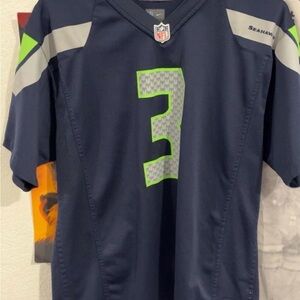 Russell Wilson Navy Blue Sports Jersey